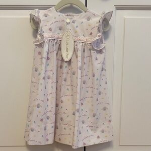 Lullaby Set Kids Casual Dress - White with Fairy Print
